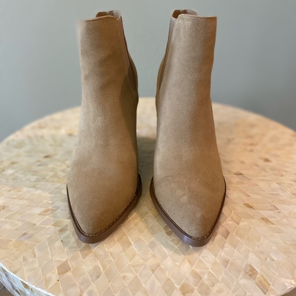 B.P. leather & textile upper taupe ankle boots - Picture 6 of 6